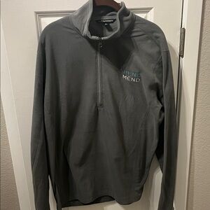 EC Port Authority Gray Spend Mend Half-Zip Fleece Jacket Men’s Size M